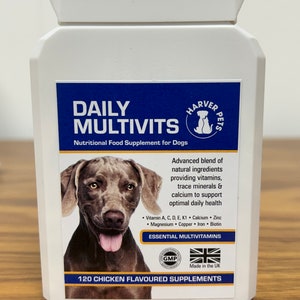 Daily Multi-Vitamin Supplement for Dogs, 120 Tasy Chicken Flavour