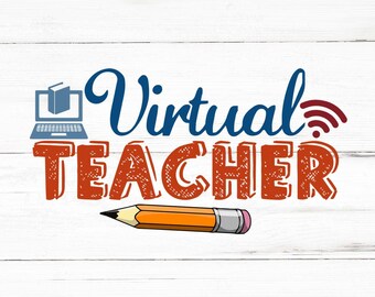 Virtual Teacher Svg, Virtual Teacher Png, Virtual Teacher Bundle, Virtual Teacher Designs, Virtual Teacher Cricut