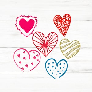 Set of 12 Heart svg Bundle hand drawn, doodle heart svg, hearts svg png, open heart svg, simple heart svg, love svg, cricut, Commercial use