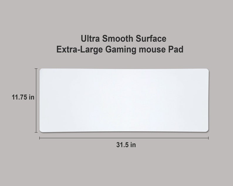 K&ouml;nnte beinhalten: Wei&szlig;es extragro&szlig;es Gaming-Mauspad mit einer ultrasmooth Oberfl&auml;che. Das Pad misst 80 cm x 30 cm.