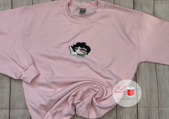 Buttercup Embroidered Sweater| Powerpuff girls T-shirt| Sleepy Buttercup Crewneck| Buttercup Crewneck|Embroidery t-shirt| Embroidered| Gift