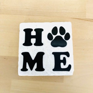 Dog Home Coaster, Dog Coaster, 4x4 Coaster, Stone Coaster, Coaster Set, Dog Owner Gift