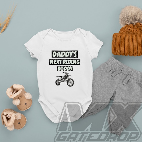 Motocross Baby Bodysuit Daddys Next Riding Buddy Dirt Bike 