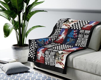 Feelyou 3D Dirt Bike Throw Blanket Boys Teens Motorcycle Rider Print Fleece Blankets Youth Racing Extreme Sport Blanket Scooter Sherpa Blanket for Couch Bed Sofa Fuzzy Blanket Throw 50x60