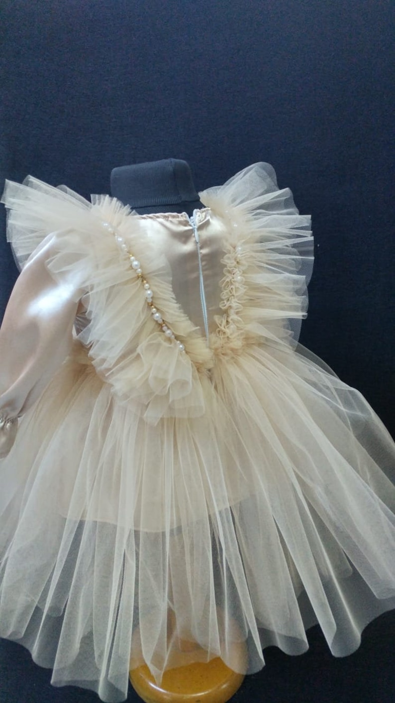 Baby Tulle Dress Baby Shower Gift 3 Pieces Dress Diper Etsy