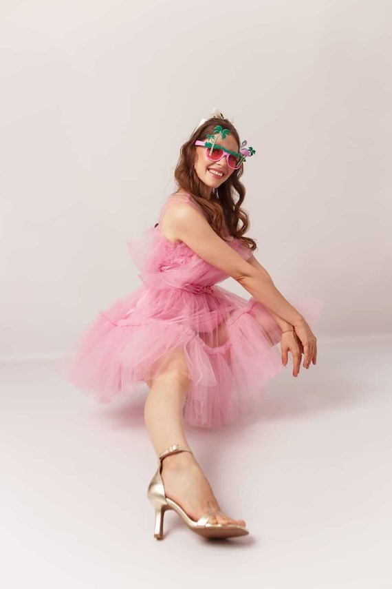 knee length dresses for ladies Pink main image 1