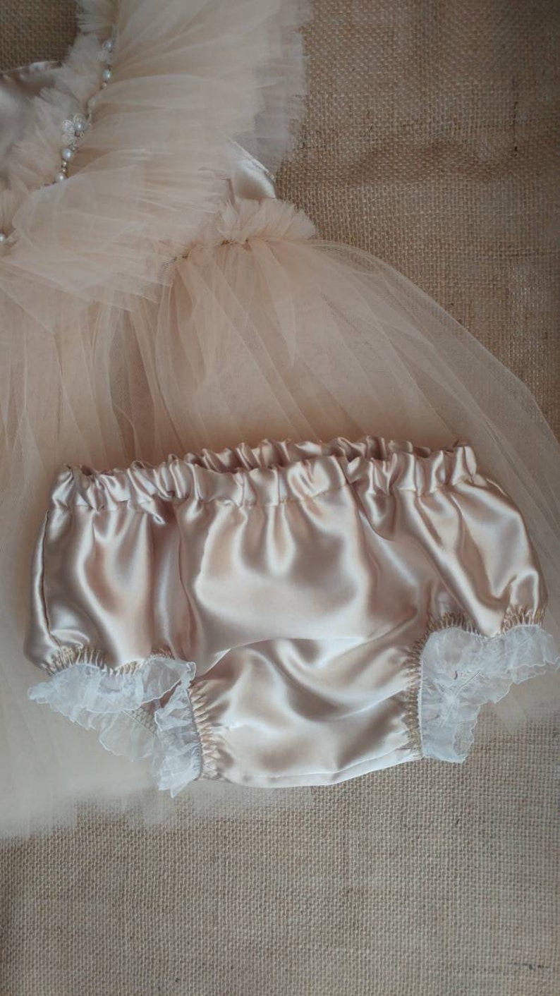 Baby Tulle Dress Baby Shower Gift 3 Pieces Dress Diper Etsy