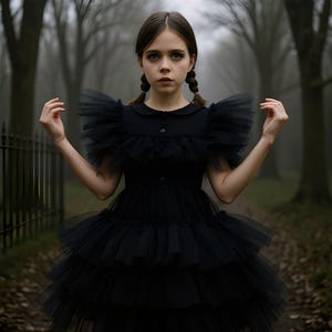 Déguisement de fille Wednesday Adams, déguisement d&#39;Halloween, robe d&#39;Halloween pour fille, robe d&#39;Halloween pour tout-petit, robe d&#39;Halloween pour enfants