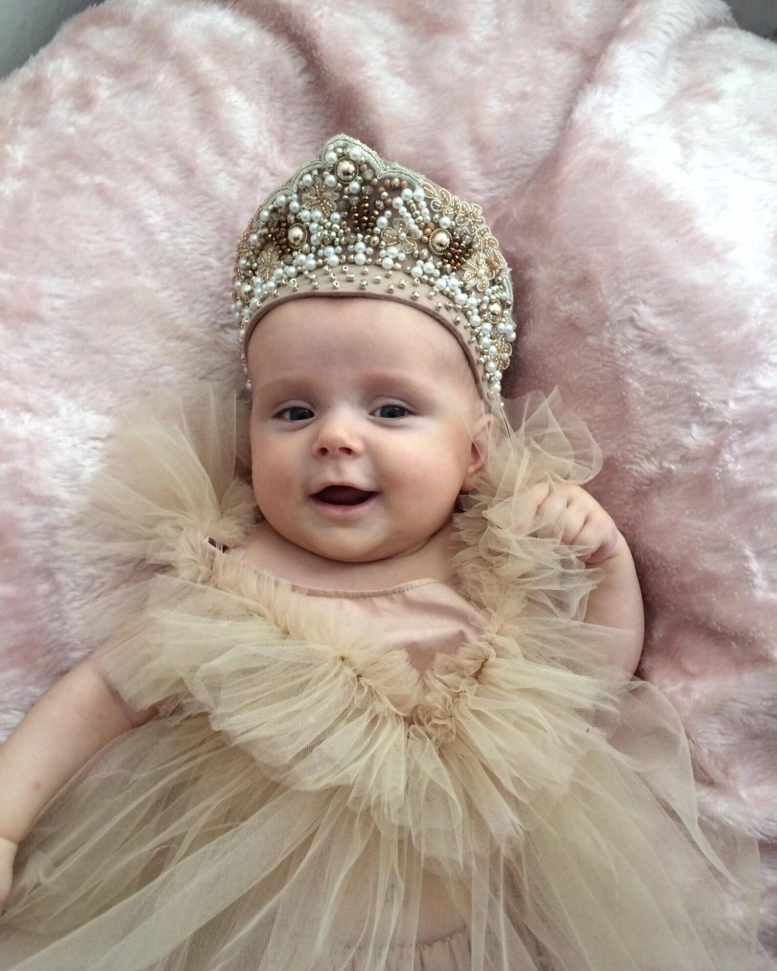 Baby Tulle Dress Baby Shower Gift 3 Pieces Dress Diper Etsy