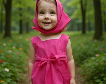 Masha dress. masha and the bear theme. for special occasion. Baby girl Masha dress. 1st Birthday dress. Masha costume.