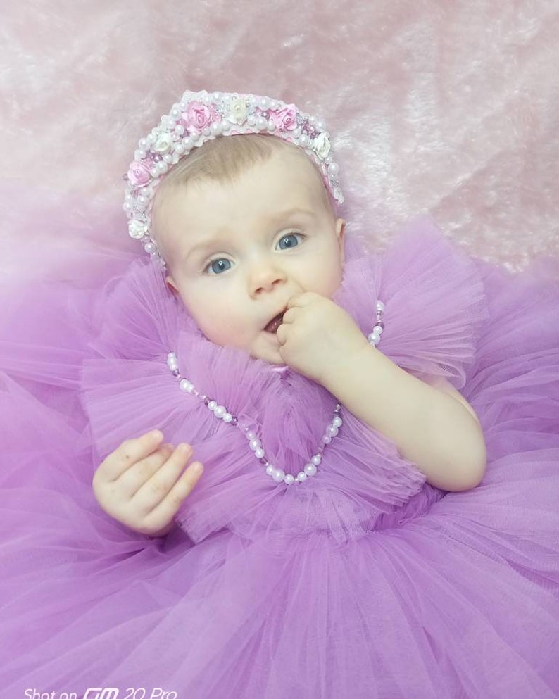 Baby Tulle Dress Baby Shower Gift 1st Birthday Party 3 Pcs Etsy