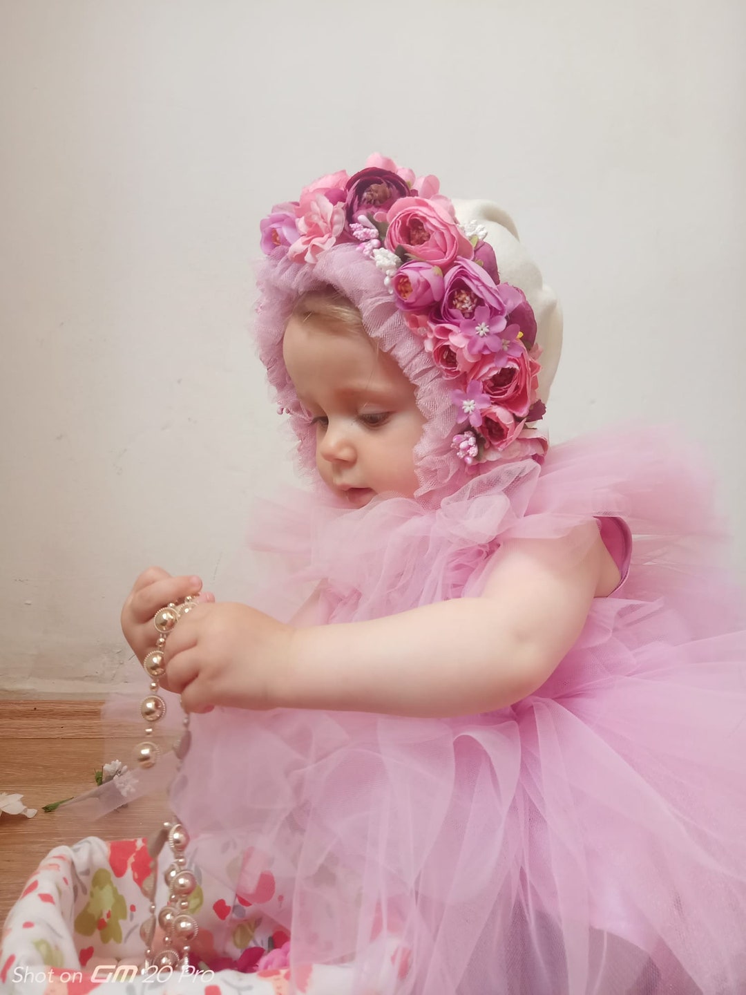 Tulle Knee-length Birthday Party Baby Girl Dress