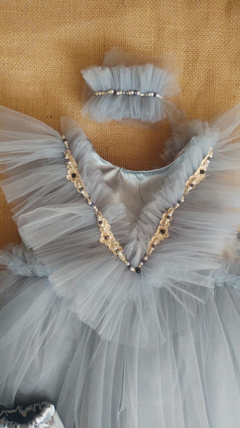 Baby Tulle Dress Baby Shower Gift 3 Pieces Dress Diper Etsy