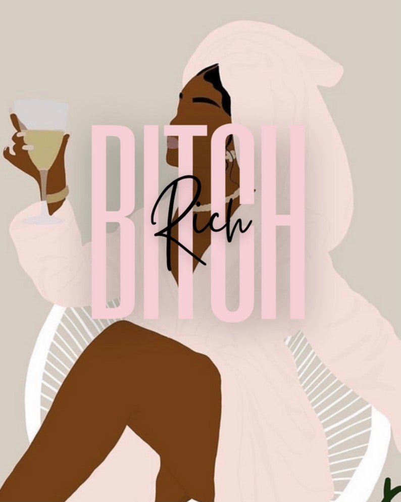 Rich Bitch Luxury Canvas Print - Etsy