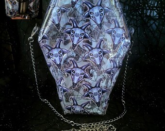 Baphomet / Coffin Purse / Transparent Coffin Bag / Venue bag /