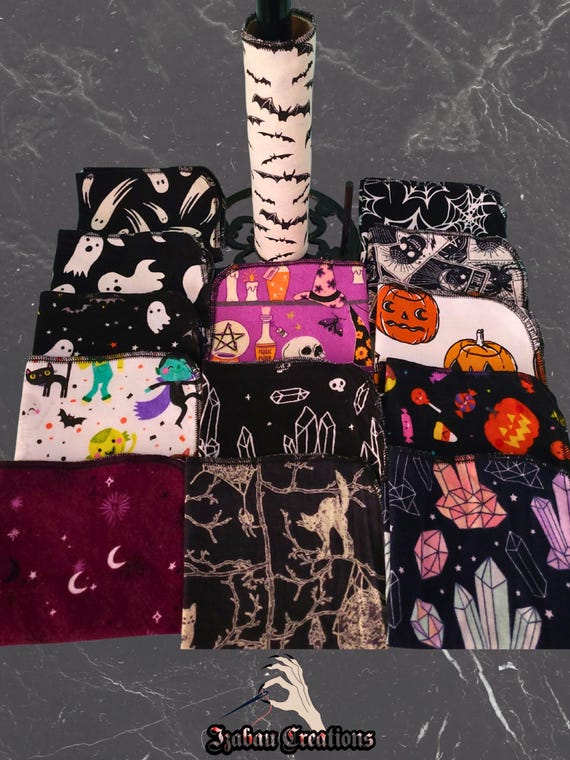 UNpaper Towels / Reusable Towels / Spooky UNpaper towels / Halloween Reusable Napkins / Eco-friendly Kitchen