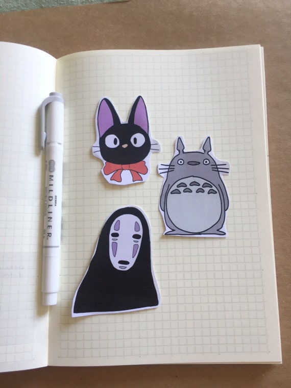 ghibli sticker set 3 pack etsy