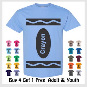 Crayon Costume Teacher Group Matching Halloween Nurse Costume Shirt