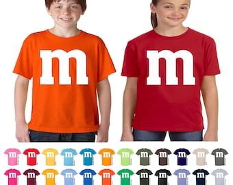 M & M Costume Kids Youth Boys Girls Group Matching Family Halloween Costume Shirt