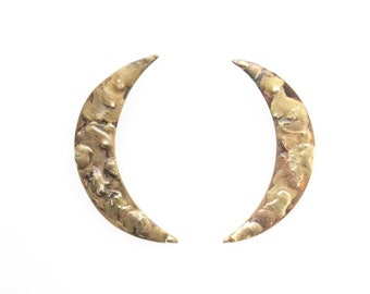 Bronze Crescent Moon Earrings