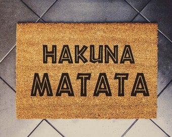 HAKUNA MATATA Shoes Doormat, Funny Doormat, Funny Door Mat, Birthday Gift, Kanye West, Wedding Gift, Yeezy