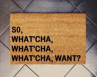 So what'cha, what'cha, what'cha want?  - Beastie Boys Door Mat 60cm x 40cm welcome mat