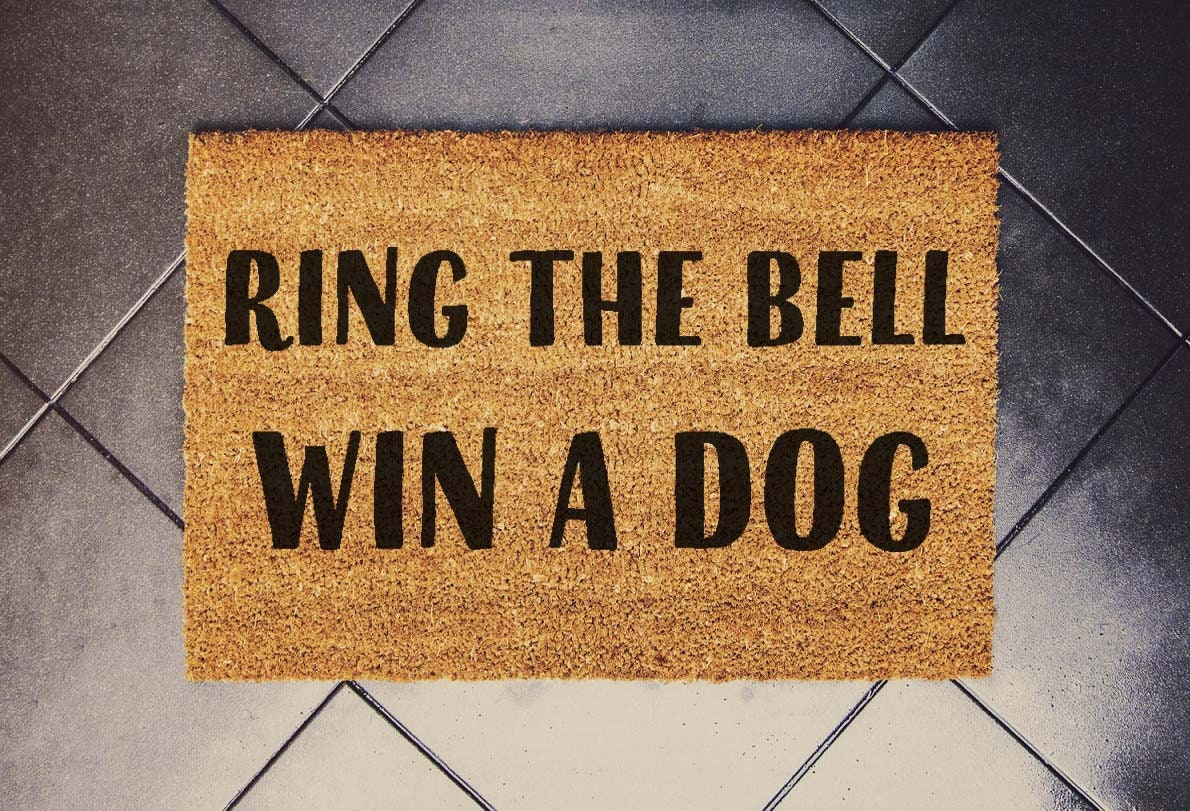Ring the Bell Win a Dog Shoes Doormat Funny Doormat Funny Door Mat Birthday Gift Kanye West Wedding Gift Yeezy Etsy UK