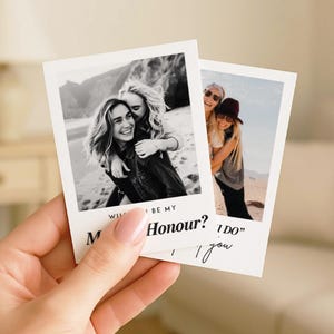 Brautjungfer & Trauzeugin Vorschlag Fotokarte Foto Karte Personalisierter Brautjungfer Vorschlag Polaroid Karte Junggesellinnenabschied Geschenk