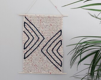 Geometric Wall Hanging - Crochet Wall Hanging - Simple Home Decor