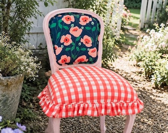 Floral Accent Chair | Cottagecore Chair | Pink Vintage Chair | Grandmillennial Decor | One-of-a-Kind Statement Furniture