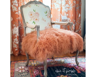 SOLD Curly Fur Chair