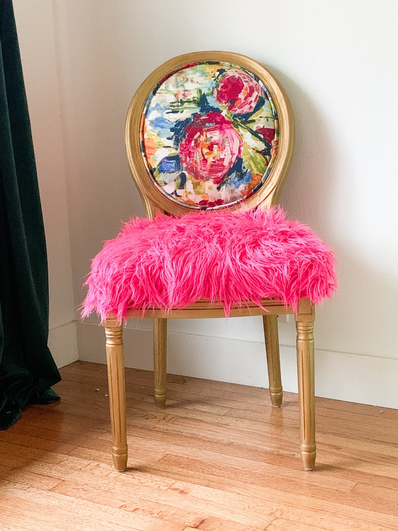 Dolly Faux Fur Chair Etsy