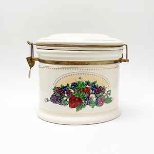 Berries Ceramic Canister with Latch Lid
