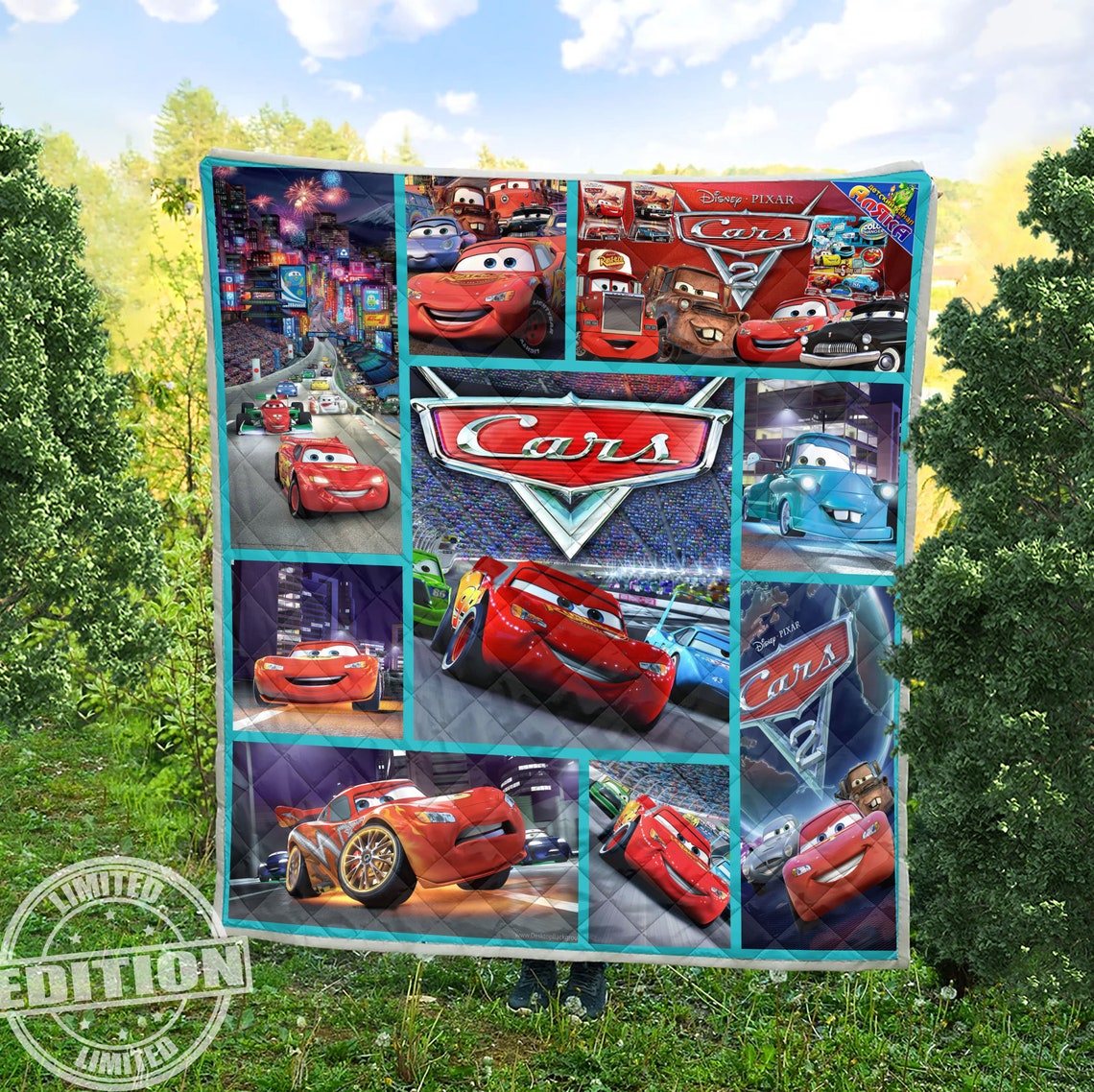 Disney Cars Quilt Blanket quilt custom Premium Quilt Blanket Etsy