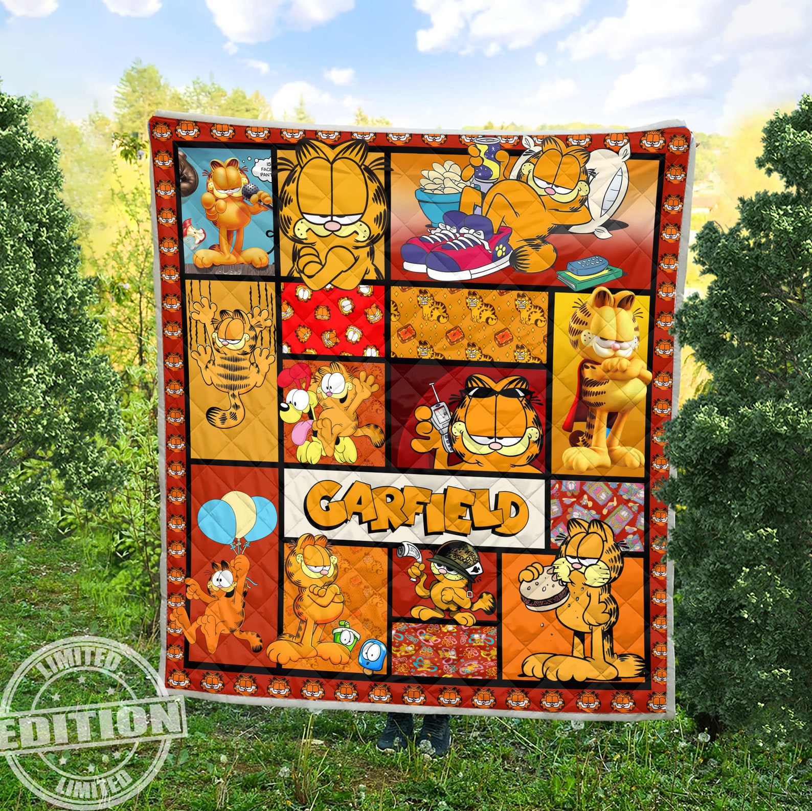 Disney Garfield 3D Quilt blanket quilt custom Premium Quilt Etsy