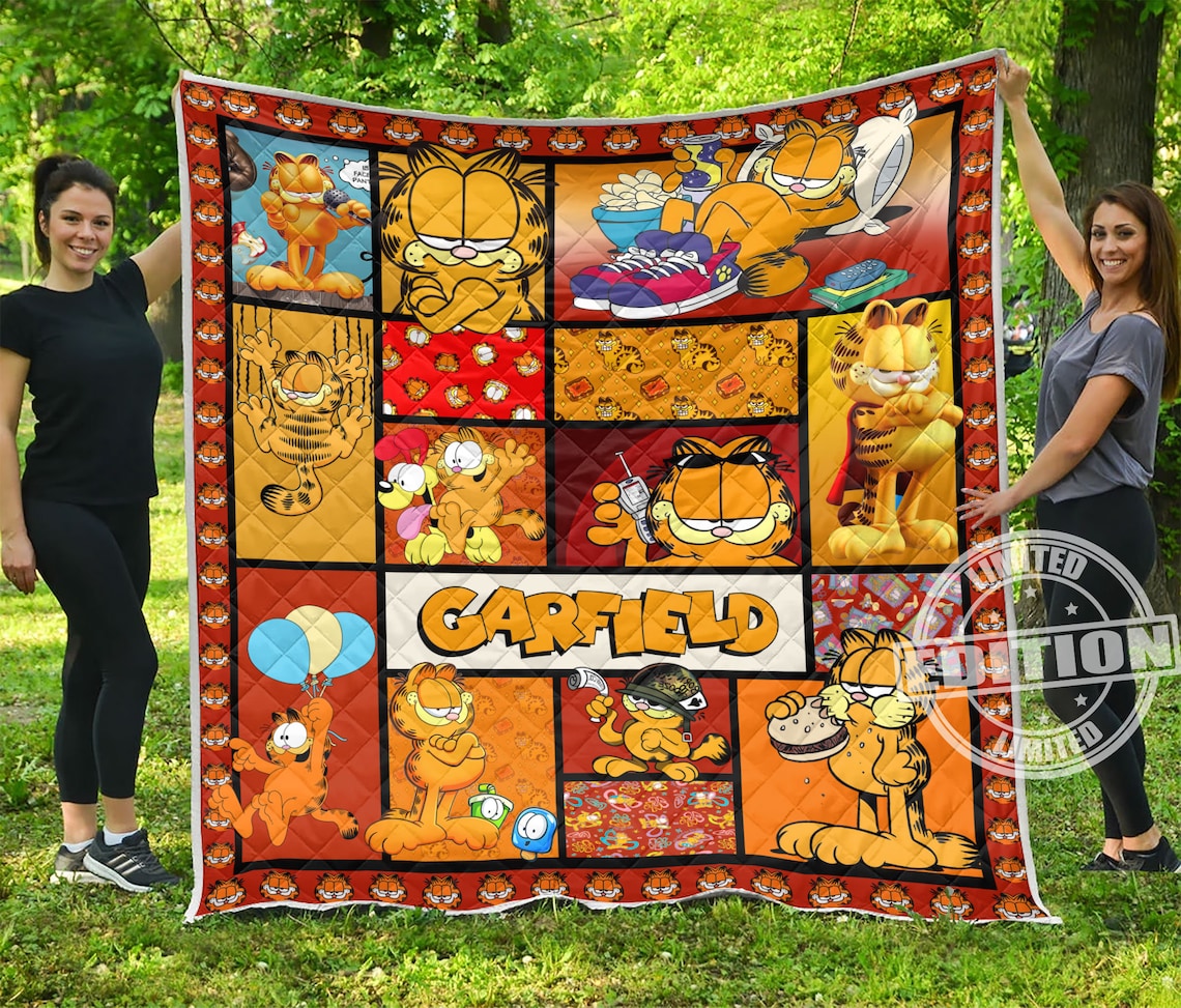 Disney Garfield 3D Quilt blanket quilt custom Premium Quilt Etsy