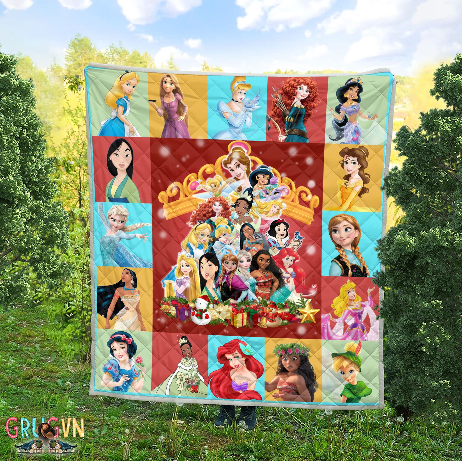 Disney Princess Quilt blanket quilt custom Premium Quilt | Etsy