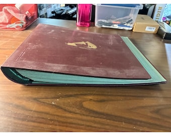 Vintage Victor His Masters Voice 10 inch 78 RPM Record Storage Album Maroon N