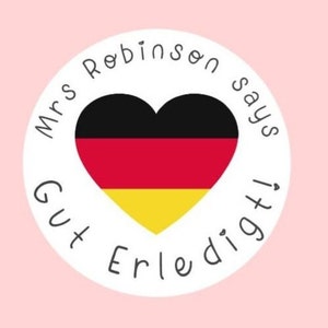 x35 PERSONALISIERTE DEUTSCH LEHRER STICKER - Lehrer-Belohnungen, Personalisierte Sticker, Gut Eriedigt!