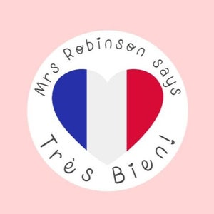 x35 AUTOCOLLANTS PROFESSEURS DE FRANÇAIS personnalisés - Récompenses pour les enseignants, autocollants personnalisés, très bien !
