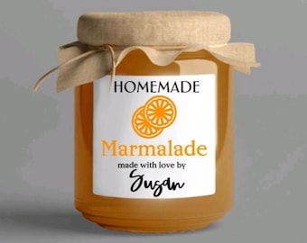 Personalised Marmalade Jam Jar Stickers | Jam Jar Labels | Custom Business stickers | Conserve Preserve Stickers | Handmade Homemade Jam