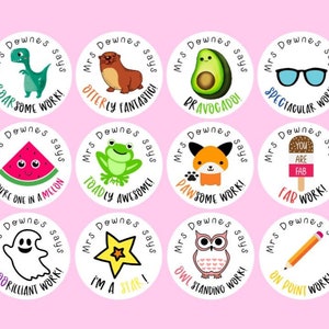 x35 パーソナライズされた Well Done Fun Pun 教師用ステッカー - 教師へのご褒美、カスタム ステッカー、教師の名前でパーソナライズ!