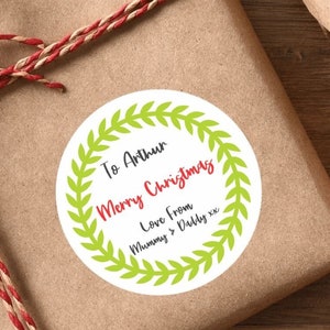 Spersonalizowane naklejki na prezenty z napisem „Wesołych Świąt”, spersonalizowane etykiety na prezenty, etykiety do pakowania na Boże Narodzenie, naklejki świąteczne dla dzieci