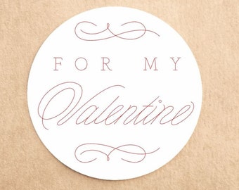 Para mis pegatinas de regalo de San Valentín / Pegatinas del Día de San Valentín / Etiquetas de regalo / Etiquetas de envoltura de San Valentín / Pegatinas elegantes