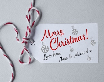 Personalised Christmas Gift Tags | Custom Present Tags | Christmas Wrapping Labels | Family Christmas Name Tags