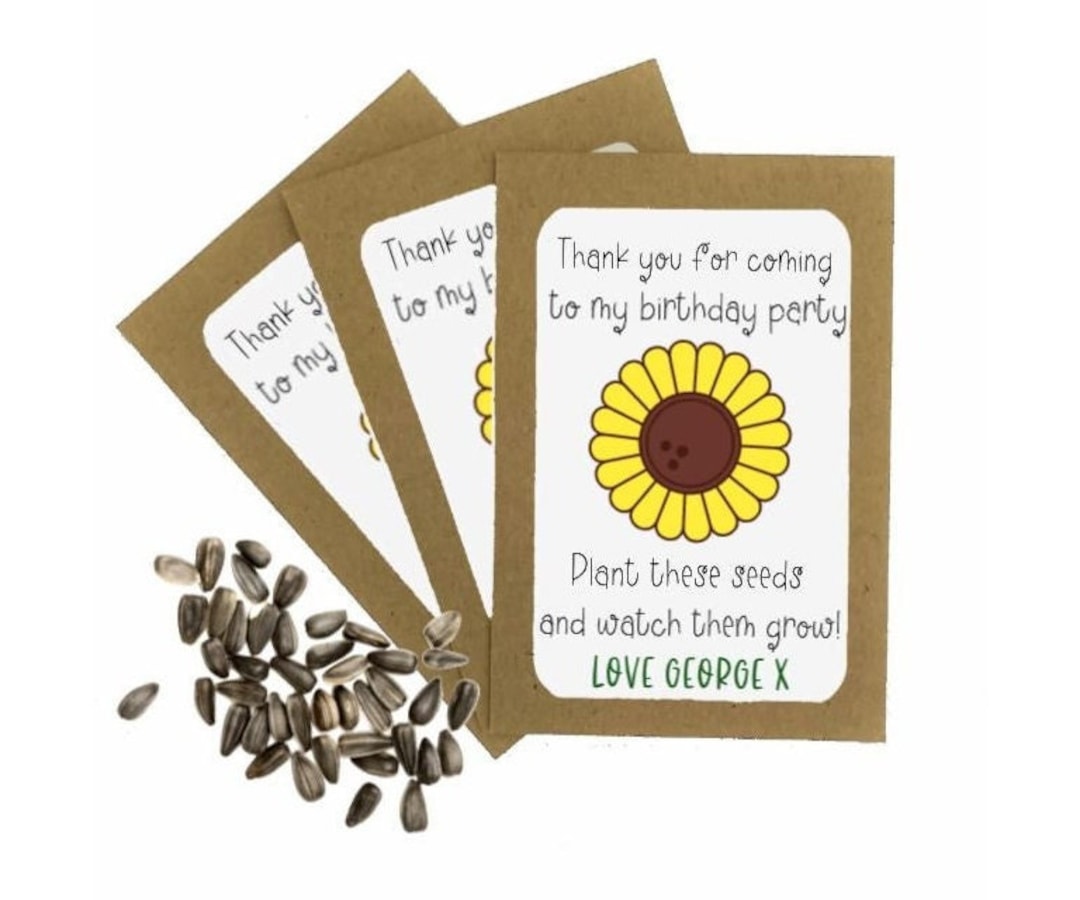 Personalised Birthday Seed Packets Envelopes With Seeds Eco Friendly