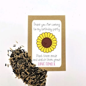 Personalised Birthday Seed Packets Envelopes with Wildflower Seeds | Eco Friendly Party Bags  | Party Gift Bag | Birthday Thank You