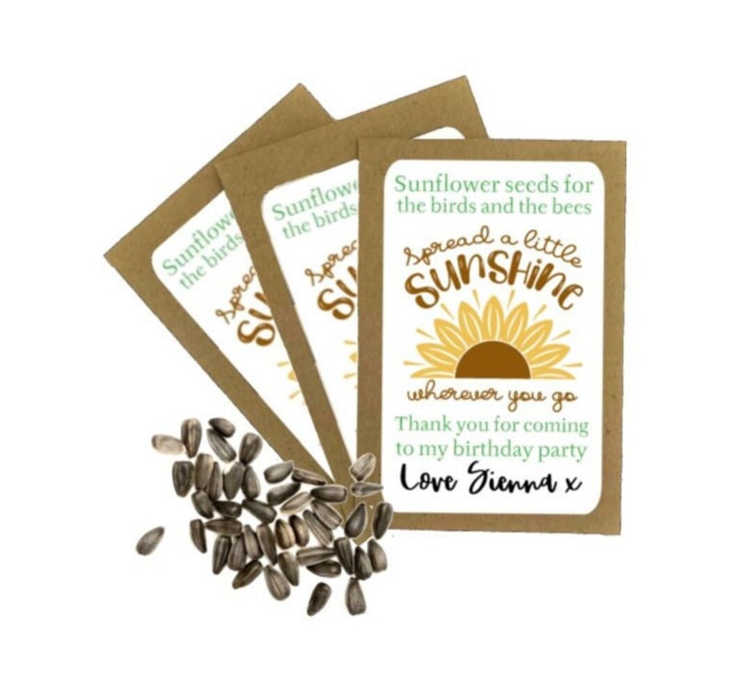 Personalised Birthday Seed Packets Envelopes With Seeds | Eco Friendly ...