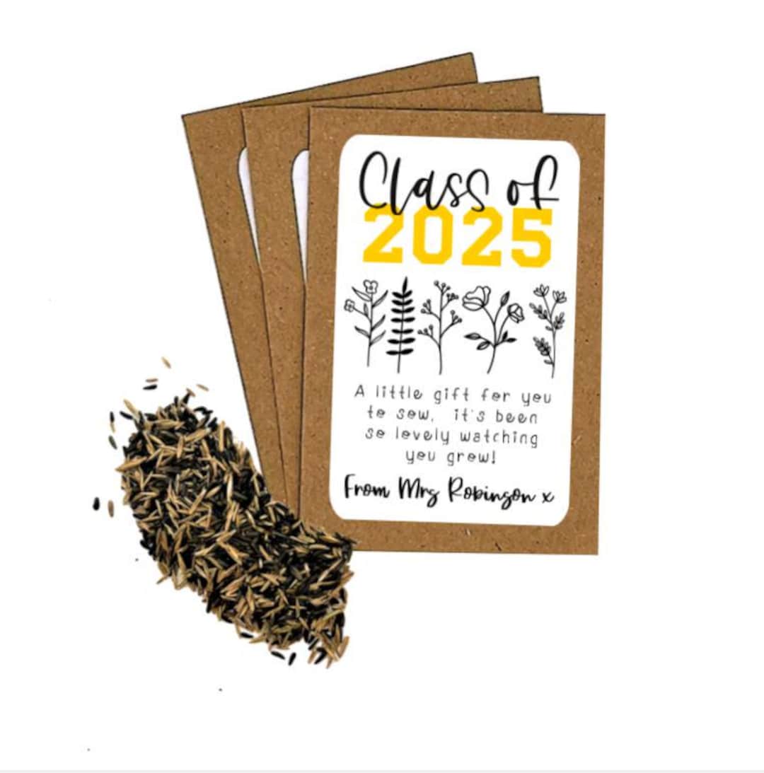 Personalised Class of 2025 Teacher Seed Packets Envelopes With ...