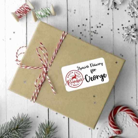 Stickers di Natale Etichette adesive scrivi il nome Stickers di Natale Etichette adesive scrivi il nome